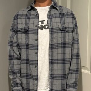 Goodfellow & Co. Charcoal and Navy Plaid Shirt